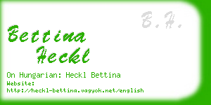 bettina heckl business card